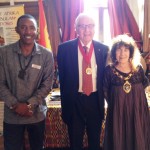 Mr Robertson with The Mayor, Councillor Barbara White and her Consort Mr Frank White.